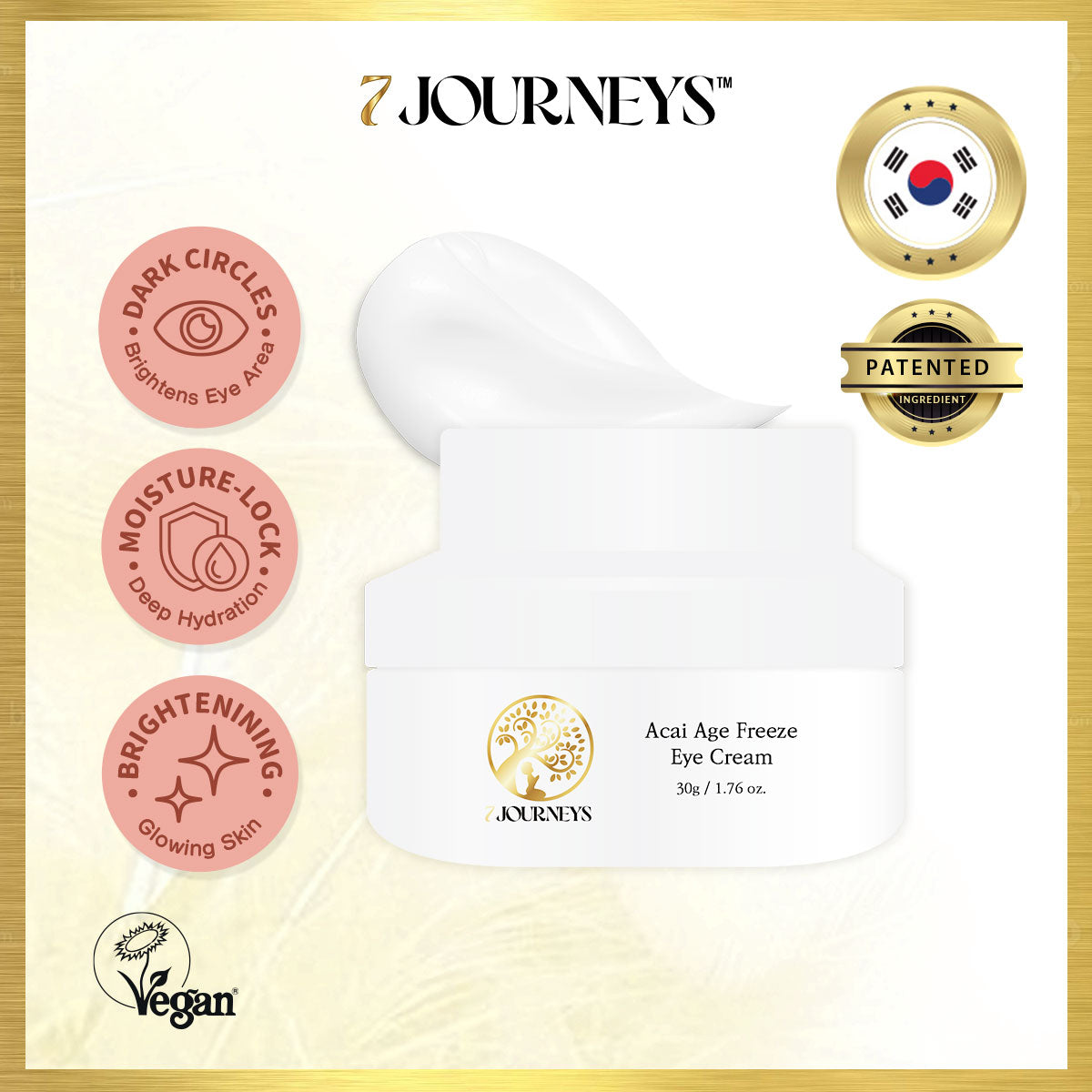 7Journeys Acai Age Freeze Eye Cream 30g | Soonsu Beauty
