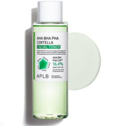 APLB Aha Bha Pha Centella Facial Toner - Gentle Exfoliation & Soothing ...