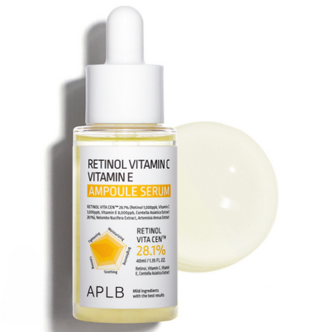 APLB Retinol Vitamin C Vitamin E Ampoule Serum - Brightening & Anti-Aging | Soonsu Beauty
