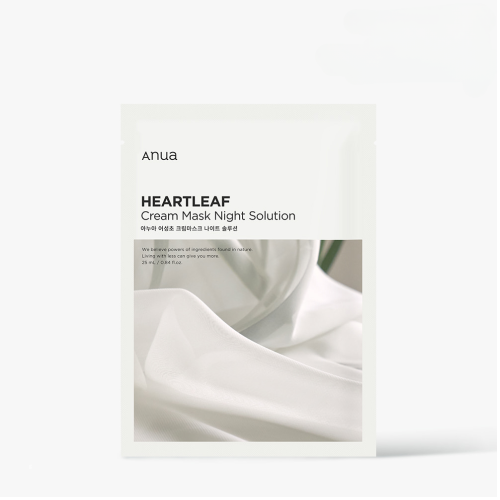ANUA Heartleaf Cream Mask Night Solution 25ml 10pcs | Soonsu Beauty