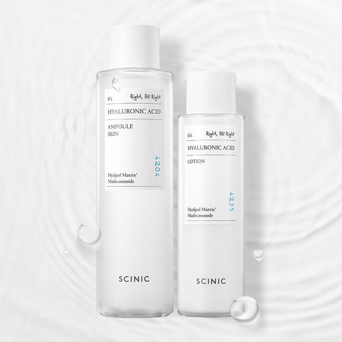 Scinic Low Molecular Hyaluronic Acid Ampoule Skin 300ml + Lotion 150ml - 2-Piece Set