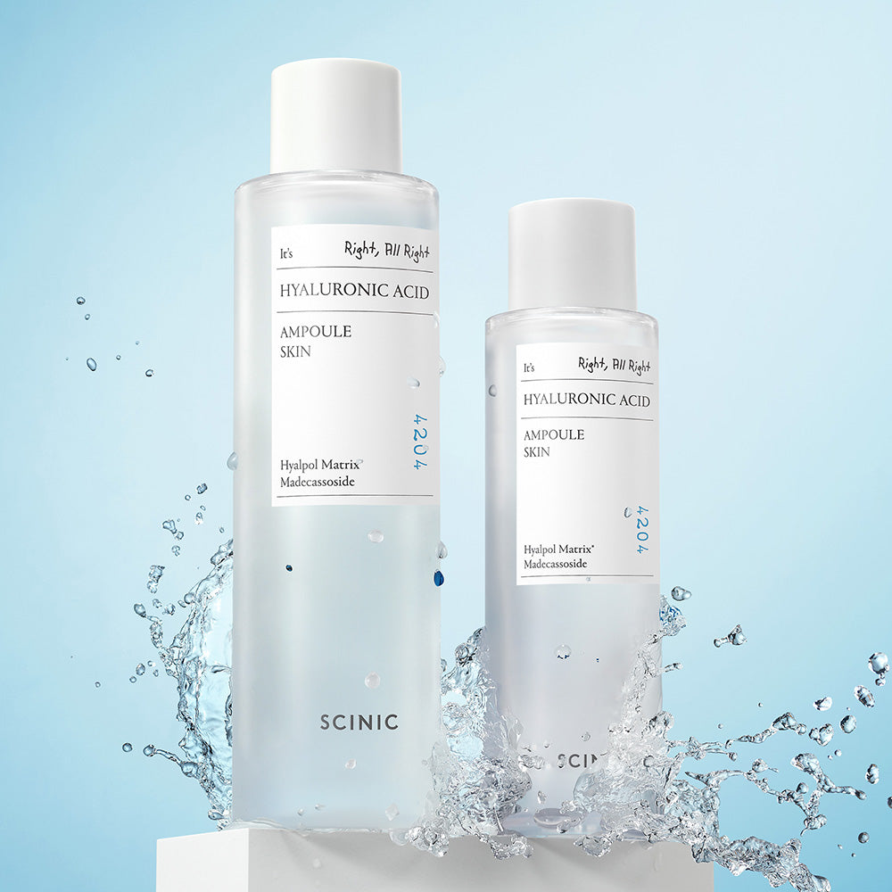 Scinic Low-Molecular Hyaluronic Acid Ampoule Skin 150ml + 300ml Hydrating Toner 2-Piece Set