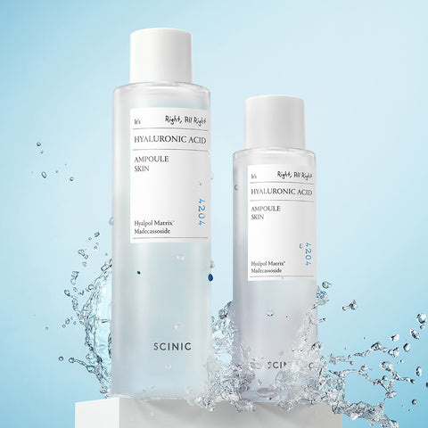 Scinic Low-Molecular Hyaluronic Acid Ampoule Skin 150ml + 300ml Hydrating Toner 2-Piece Set
