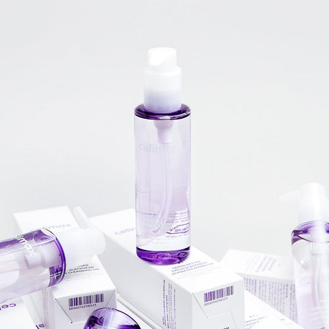 Skincare bottle with dropper on a white background