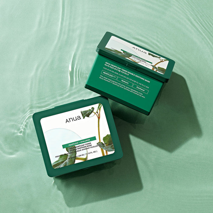 Two green boxes with product labels on a green background