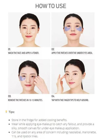 Soonsu Beauty Hyaluron Aqua Peptide 9 Ampoule Eye Patch 60 Patches texture close-up