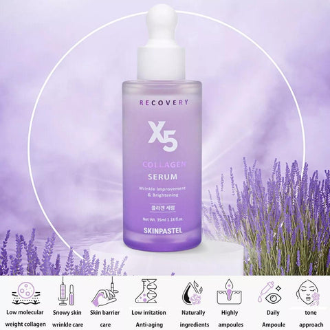 Soonsu Beauty Recovery X5 Collagen Serum  + Mela-X Cream  set packaging design