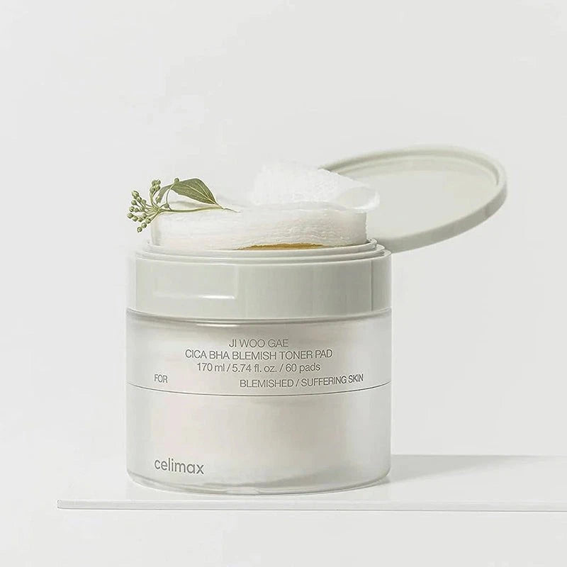 Celimax skincare product with toner pads on a white background