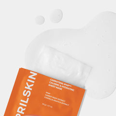 PURLSKIN sheet mask packaging with an orange label on a white background